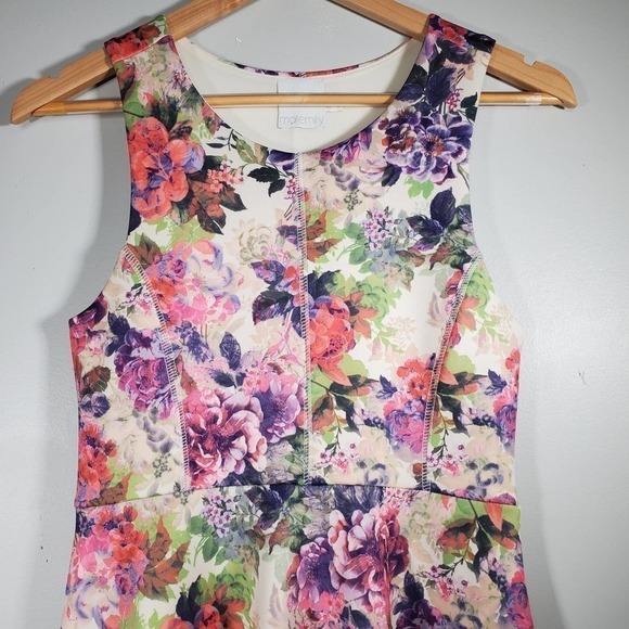 ASOS Maternity Floral Sleeveless Sundress A-Line Skater Dress Purple Size 2 - Picture 2 of 10